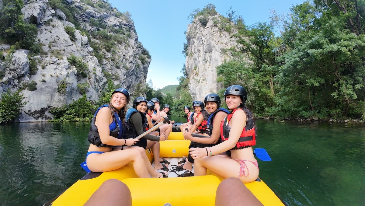 Women on an adrenaline adventure holiday in Croatia
