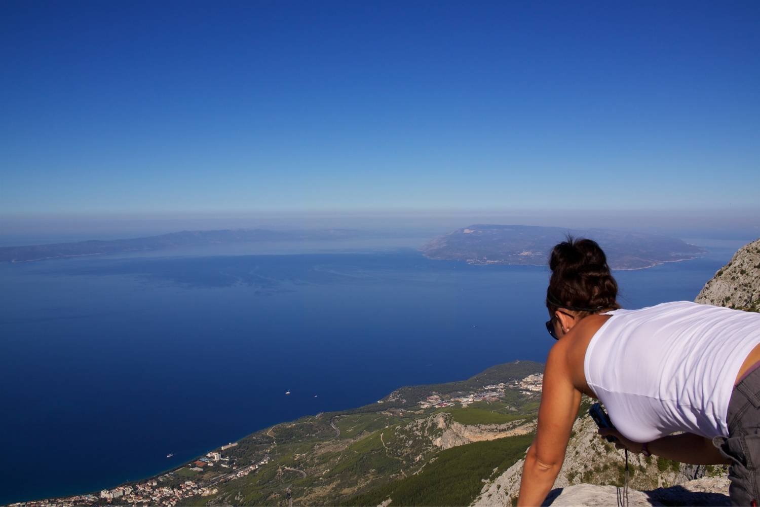 Hiking on rocky Mediterranean trails in Croatia