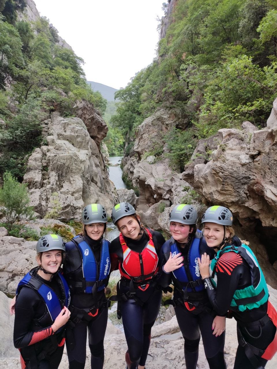 Croatia multi-day adventure tour group in the Cetina canyon near Omiš