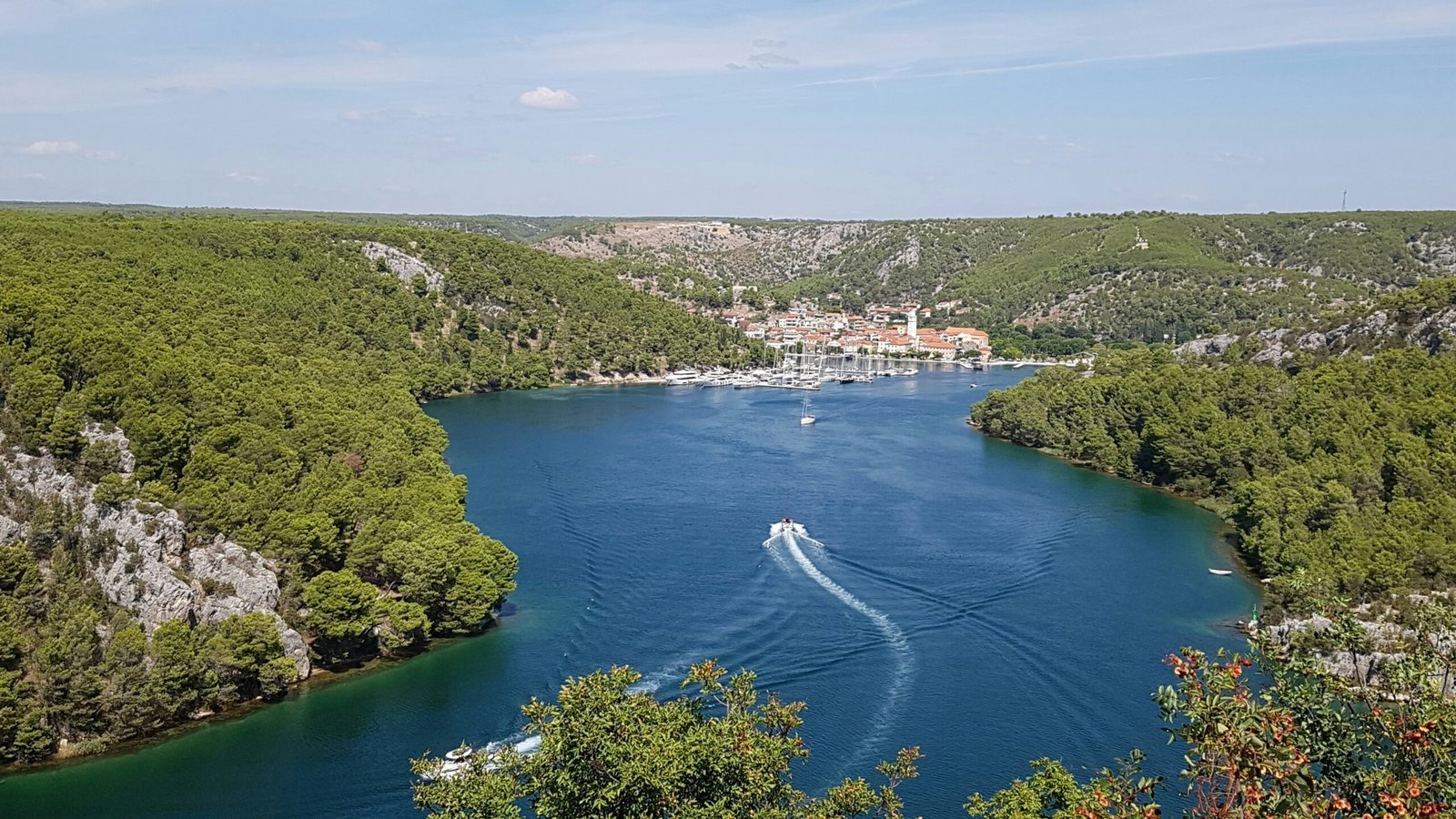 The Krka river at Skradin, Krka National Park, Croatia
